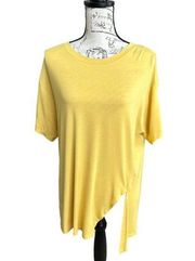 New Hem & Thread Goldenrod Short Sleeve T-shirt Slit Hem Stretch Small NWT