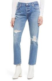 Citizens of Humanity Emerson Slim Boyfriend Jeans Tease Distressed