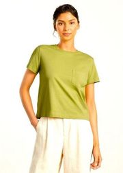 Everlane Box cut crew neck T-shirt in yellow green Size S NWT