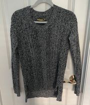 Black And White Marled Sweater