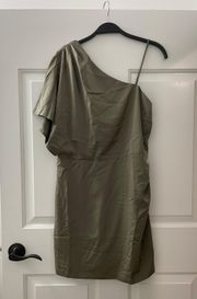 | NWOT | One Shoulder Asymmetrical Dress | S | Olive | CD01234