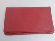 Vintage Saks Fifth Avenue Souffle Red Clutch 7"x4"