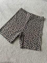 Soft Leopard Cheetah Print Biker Shorts