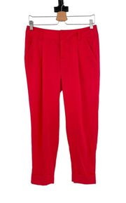 Alice + Olivia Hot Pink Crop Cuffed Dress Pants Trousers Size 2