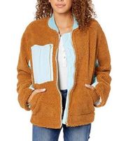Free People NWT Full Zip Sherpa Oversized Jacket Pockets Women's Medium