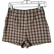 Vintage 90s Limited America Womens Shorts Size 8 Plaid Schoolgirl Academia Mini