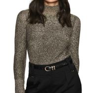 REISS Jemima Metallic Turtleneck Sweater