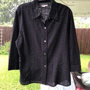 Doncaster Black Eyelet Blouse