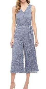 June and Hudson small faux wrap lace‎ sleeveless jumpsuit