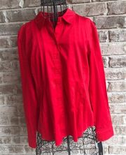 APT 9 Button Down Shirt Rooster Red  NWT