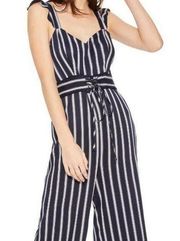 PARKER MYERS STRIPED SLEEVELESS WIDE LEG JUMPSUIT BLUE MULTI SIZE 2