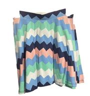 Rue 21 chevron pastel color mini Skirt size small