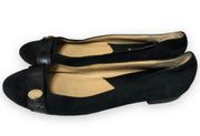 Michael Michael Kors Black Suede Leather Ballet Flats