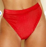 Dippin  Red Ultra High Waist Bikini Bottom