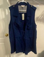 NWT Navy Blue Red Camel Romper