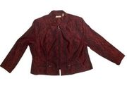 Amanda Smith Full Zip Snake Skin Print Plus Size Jacket Size 22W