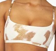 NWT WeWoreWhat Cami Bra Top Cowhide Beige Size XS NEW