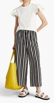 Jason Wu Striped Cropped Twill wide leg pants size XS