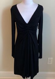 Black Elizabeth Shirred Front Dress