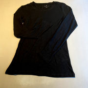 Caslon Womens T-Shirt Long‎ Sleeve Crew Neck Light Weight Black Size Xtra Small