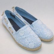 NEW Blue White Espadrille Shoes