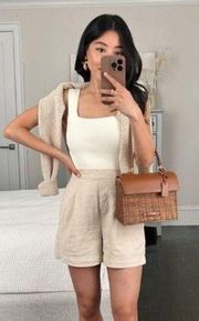 REFORMATION Julia Ivory Knit Tank M