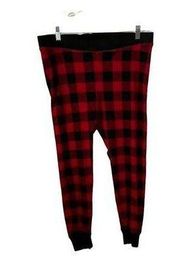 J.Crew Cabin Fever Cotton Sleep Pants AT472 Womens Large Red Black Buffalo Plaid