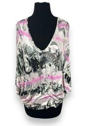 Emilio Pucci Bat Wing Sleeve Blouse Womens 4