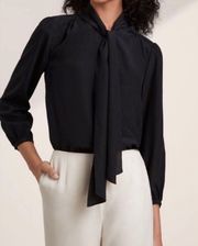 Babaton Beauden Silk Neck Tie Blouse