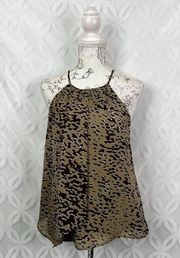 W118 by Walter Baker Animal Print Halter Tank Top Size XS