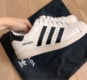 Authentic Prada Adidas Superstar Sneakers 5.5 men