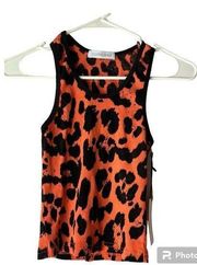 Daydreamer Women's Ribbed Tank Animal Cheetah Print Size XS