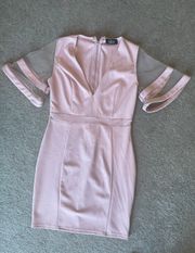 Pink Dress With Sheer Patches