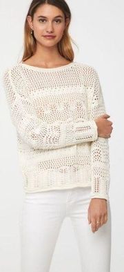 BeachLunchLounge Tatiana Crochet Open Knit Top XL