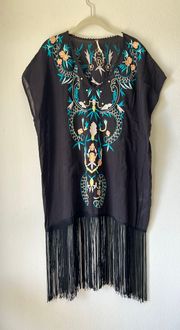 Embroidered Beach Coverup