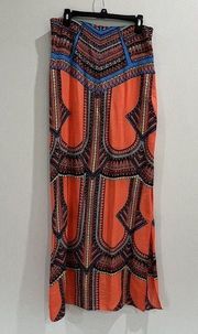 Alexis Tribal Maxi Skirt Size Medium Multicolor Long Length