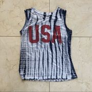 USA Tie Dye Zoe + Liv Tank Top Sz Large