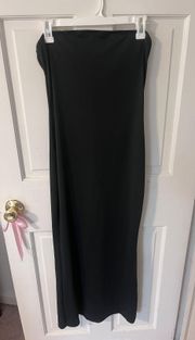 Black Strapless Maxi Dress