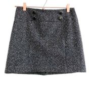 The Limited Preppy Tweed Skirt Black and White