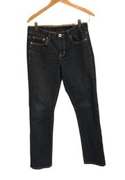 Calvin Klein Dark Wash Flare Denim Jeans—Size 6