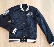 Nike Vintage Varsity Bomber Jacket With Embroidered Patches 