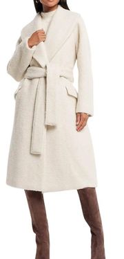 NEW  SANDSHELL SHERPA WOOL BLEND SHAWL LAPEL WRAP COAT SIZE XL