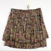 Scotch & Soda Tropical Print Layered Mini Skirt Small #012