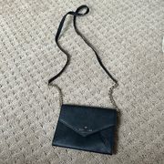 Kate Spade New York Cedar Street Monday Envelope Crossbody Bag Black Leather