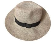 NORDSTROM  FLOPPY WOOL FELT PANAMA HAT IN GREY LIGHT HEATHER COMBO NWT