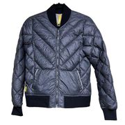 Lole Quilted Bomber Jacket Gray Women’s Size Small