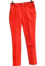 Ann Mashburn Slim Orange Pants Women's Size 0/24 Classic Preppy Slacks