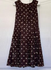 Danny and Nicole Flirty Brown Lace Dress