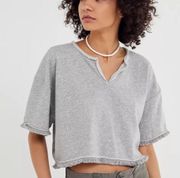 Urban Outfitters UO Coco Fringe Cropped Sweatshirt