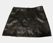 Faux Leather Miniskirt